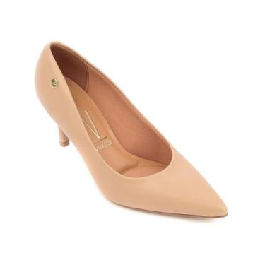 Imagem de Sapato Feminino Salto Médio Vizzano Bege, Pelica nude, 38