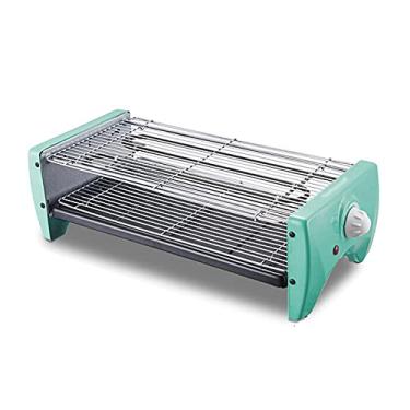 Imagem de Churrasqueira portátil 2 em 1 coreana churrasqueira elétrica interna ajustável à temperatura com utensílios antiaderentes e 6 pás, fácil de limpar, adequada para 1 a 8 pessoas