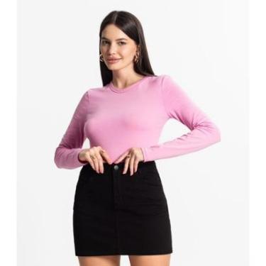 Imagem de Blusa Manga Longa Básica Select Rosa-Feminino