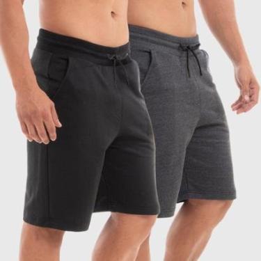 Imagem de Kit 2 Bermudas de Moletom Masculino Treino Academia Benellys -Masculino
