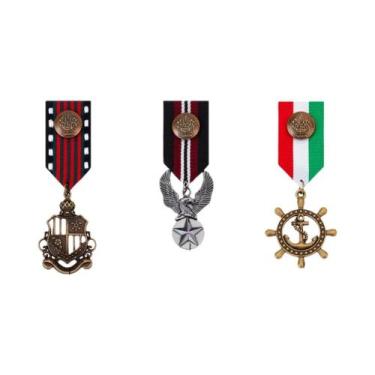Imagem de 4 Peças De Medalhas De Combate De Heróis Militares, Broche, Pin Patrio
