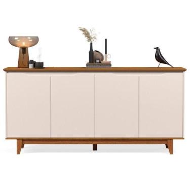 Imagem de Buffet Aparador 4 Portas Flop Off White-freijó - Casa Chick - EJ MÓVEI