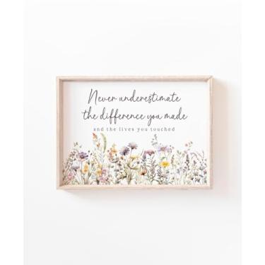 Imagem de Never Underestimate The Difference You Made Poster Decoração de Parede Escola Professor Impressão de Arte em Tela Pintura Pintura Arte Decoração de Casa para Quarto de Bebé Sem Moldura