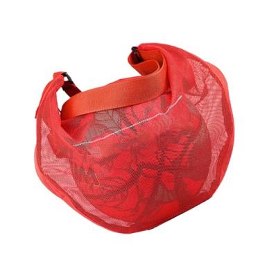 Imagem de de ombro de basquete, de transporte de bola de malha, de basquete com alça ajustável, Saco de bola esportiva, suporte de esportiva de futebol de malha para transportar, vôlei, futebol