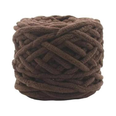 Imagem de Fio De Tricô Chenille Macio 4PCS 400g Algodão Linha De Gelo DIY Lã Par