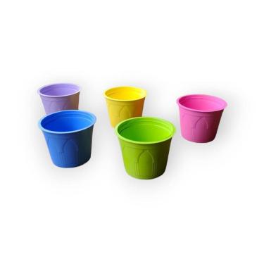 Imagem de Vaso Flores Coloridos Plástico 10Un Vasinho Suculenta/Cacto