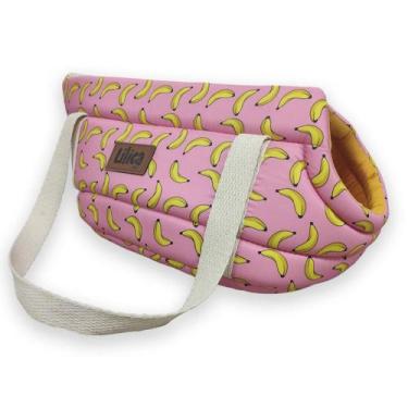 Imagem de Bolsa transporte aberta para pet cachorros cães e gatos Estilo banana 