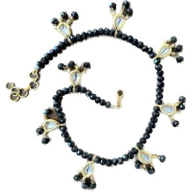 Imagem de Tornozeleiras reversíveis feitas à mão, Latão, Kundan