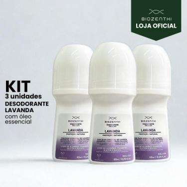 Imagem de KIT 3 UN DESODORANTES ROLL-ON NATURAL LAVANDA - 65 ML - Biozenthi
