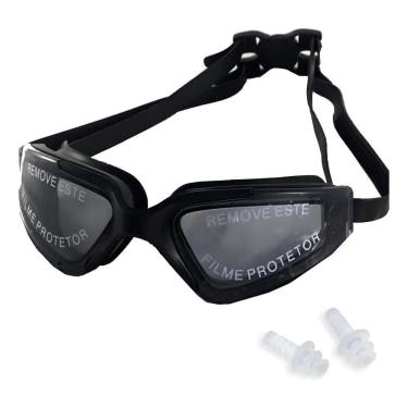 Imagem de Óculos Natação Piscina Adulto Não Embaça Protetor Ouvido -