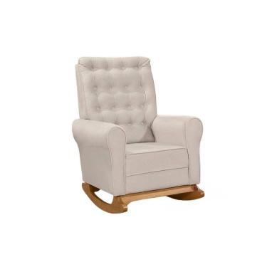 Imagem de Poltrona Para Amamentação Paris Linho Ds Home Linho Bege