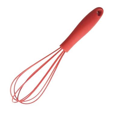 Imagem de Batedor de silicone para cozinhar, batedeira manual de ovos para farinha de bolo, batedor de massa de aço inoxidável, uso W-hisk, antiaderente à mão, minúsculo W-hisk para bater, assar, bater