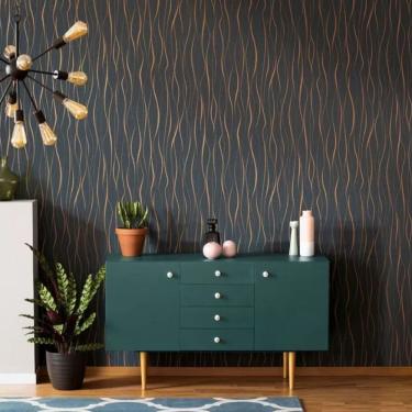 Imagem de Papel de Parede Ivy Moderno Preto 6813-50