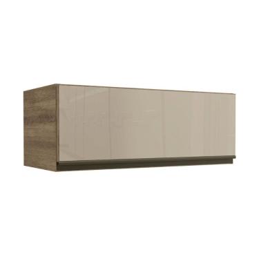 Imagem de Módulo Cozinha Kappesberg Maxxi Armário G770 1 Porta Basculante C/vidro Nogal