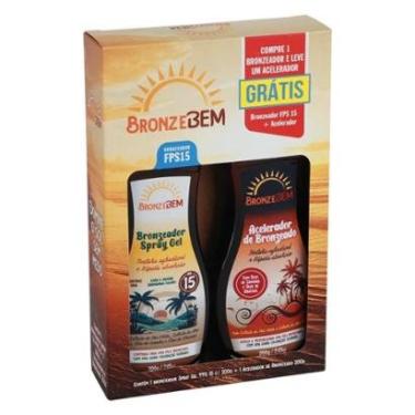 Imagem de Kit Bronzeador FPS 15 200g Acelerador de Bronzeado 200g Bronze Bem-Unissex