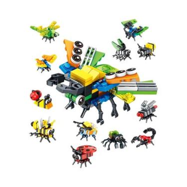 Imagem de Conjunto De Blocos De Montar Dinossauro 12 Em 1 Brinquedo Educativo Pa