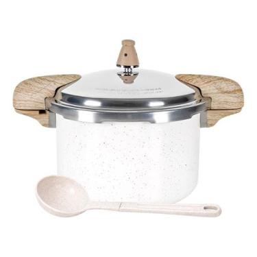 Imagem de Panela De Pressão Indução Brinox Antiaderente Ceramic Life Pressure 5,