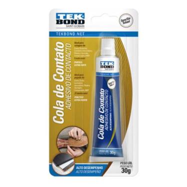 Imagem de Cola De Contato 30g Blister TekBond Sapateiro Couro Mdf