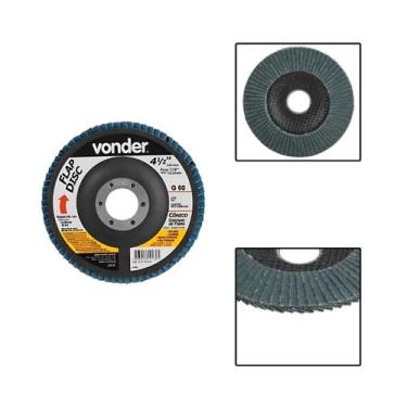 Imagem de Flap Disc Disco Cônico 4.1/2" G60 Com Fibra - Vonder