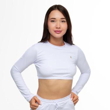 Imagem de Cropped Manga Longa Proteção Uva - Rachele, Branco, G