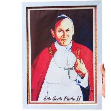 Imagem de Quadro Decorativo São João Paulo Ii - Coleção Tea & Amor