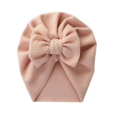 Imagem de Toucas Turbante Unissex Para Bebês Com Laço E Nó, Texturizadas E Lisas