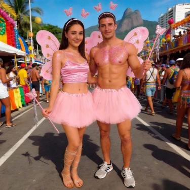 Imagem de Fantasia Fada Adulto Feminina ou Masculina Kit Asa Borboleta Tiara Var