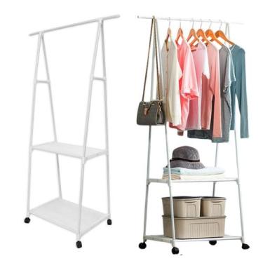 Imagem de Arara de Roupas Sapateira Cabideiro Closet Prateleira Guarda Roupa Mov