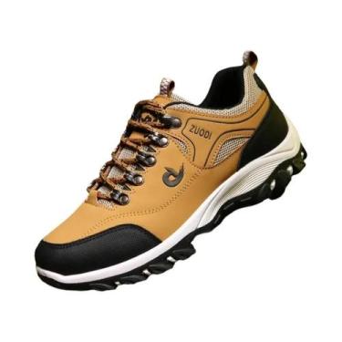 Imagem de Sapatos De Caminhada Masculinos Em Couro Impermeável, Resistentes Ao D