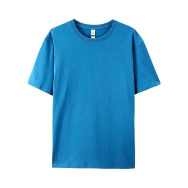 Imagem de Camisetas Femininas 100% Algodão, Sólidas, Esportivas, De Manga Curta,