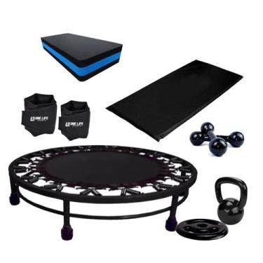 Imagem de Kit Step + Colchonete + Jump + 4 Itens Para Treino Funcional - One Lif