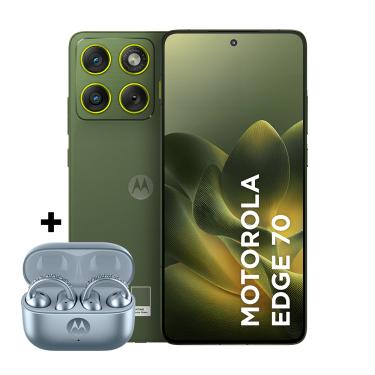 Imagem de Kit smartphone motorola edge 70 512GB e fone moto buds loop Swarovski Ice Melt