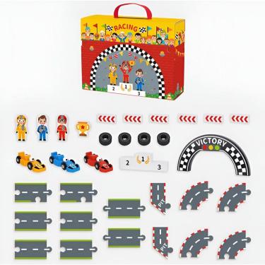 Imagem de Brinquedo Infantil Caixa Divertida Corrida em Madeira - Tooky Toy