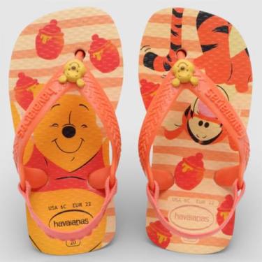Imagem de Chinelo Infantil Havaianas Baby Disney Classics - Amarelo e Laranja - 