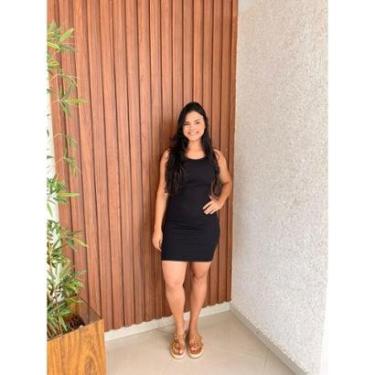 Imagem de Vestido Canelado Curto COm Ziper Nas Costa Alça Leticia-Feminino