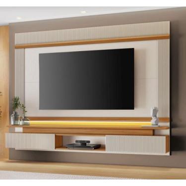 Imagem de Painel para TV até 75 Polegadas 100% MDF 212,8cmx167,2cm Canelado - No