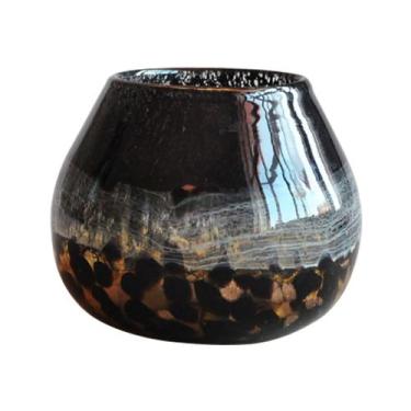Imagem de Murano vaso vidro mesclado preto dourado 13,5x10,8cm -L Hermitage, 3 m