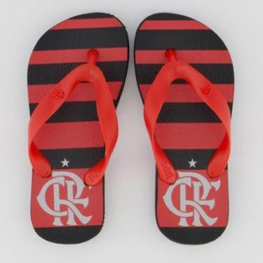 Imagem de Chinelo Flamengo Manto I 2024 Infantil Vermelho e Preto-Unissex