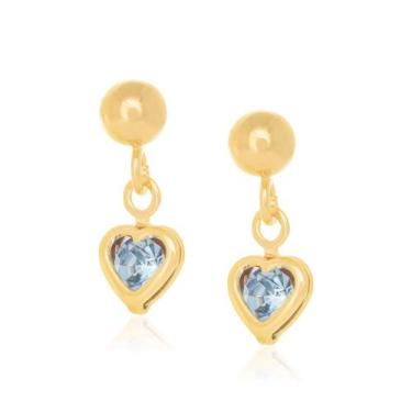 Imagem de Brinco Rommanel Base Bola Lisa Formado Por Coração 522396 Tamanho:0Cor