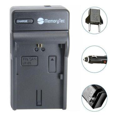 Imagem de Carregador de Bateria LP-E6 MemoryTec Compatível com Canon EOS 5D II I