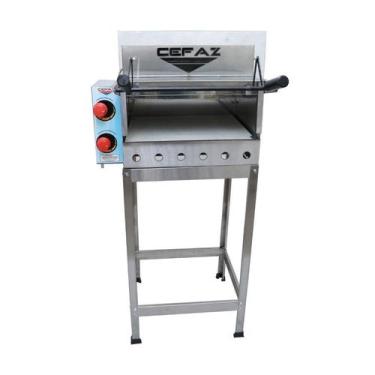 Imagem de Forno de Pizza a Gás Refratário C/ Grill Infravermelho e Cavalete - Ce