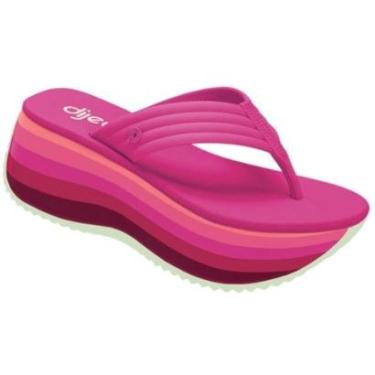 Imagem de Tamanco Feminino Dijean Ultra Leve Conforto Macio Anabela - Rose - 37-Feminino