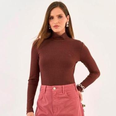 Imagem de Blusa Canelada Colcci Gola Alta Feminino-Feminino