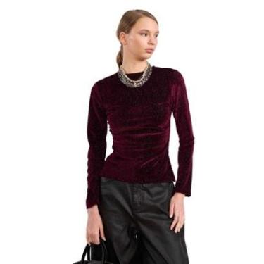 Imagem de Blusa Colcci Manga Longa Em Veludo Metalizada-Feminino