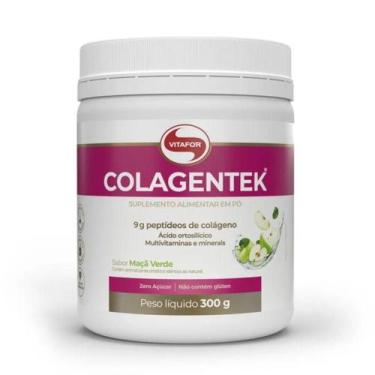 Imagem de Colagentek Colágeno Pele Cabelo e Unha 300g Vitafor, Maçã Verde