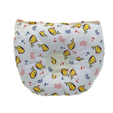 Imagem de Travesseiro Bebê Anatômico Para Não Achatar A Cabeça Estampado Peixes 