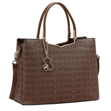 Imagem de Bolsa Transversal Feminina Pingente Urso Chenson CG85398, Cafe, UN