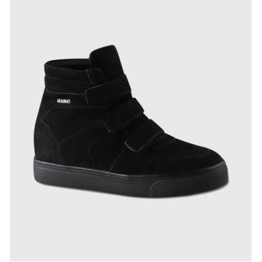 Imagem de Tênis Feminino Cano Alto Sneaker Via Uno 960001, 36, Preto