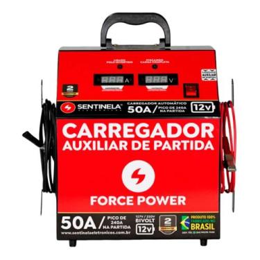Imagem de Carregador de bateria 50a/12v com auxiliar mod. cav5012 malet - SENTIN