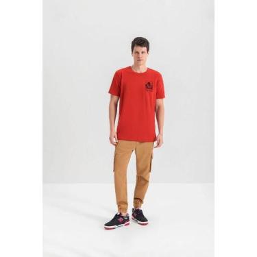 Imagem de Camiseta masculina em malha Essendi P, Laranja médio, M